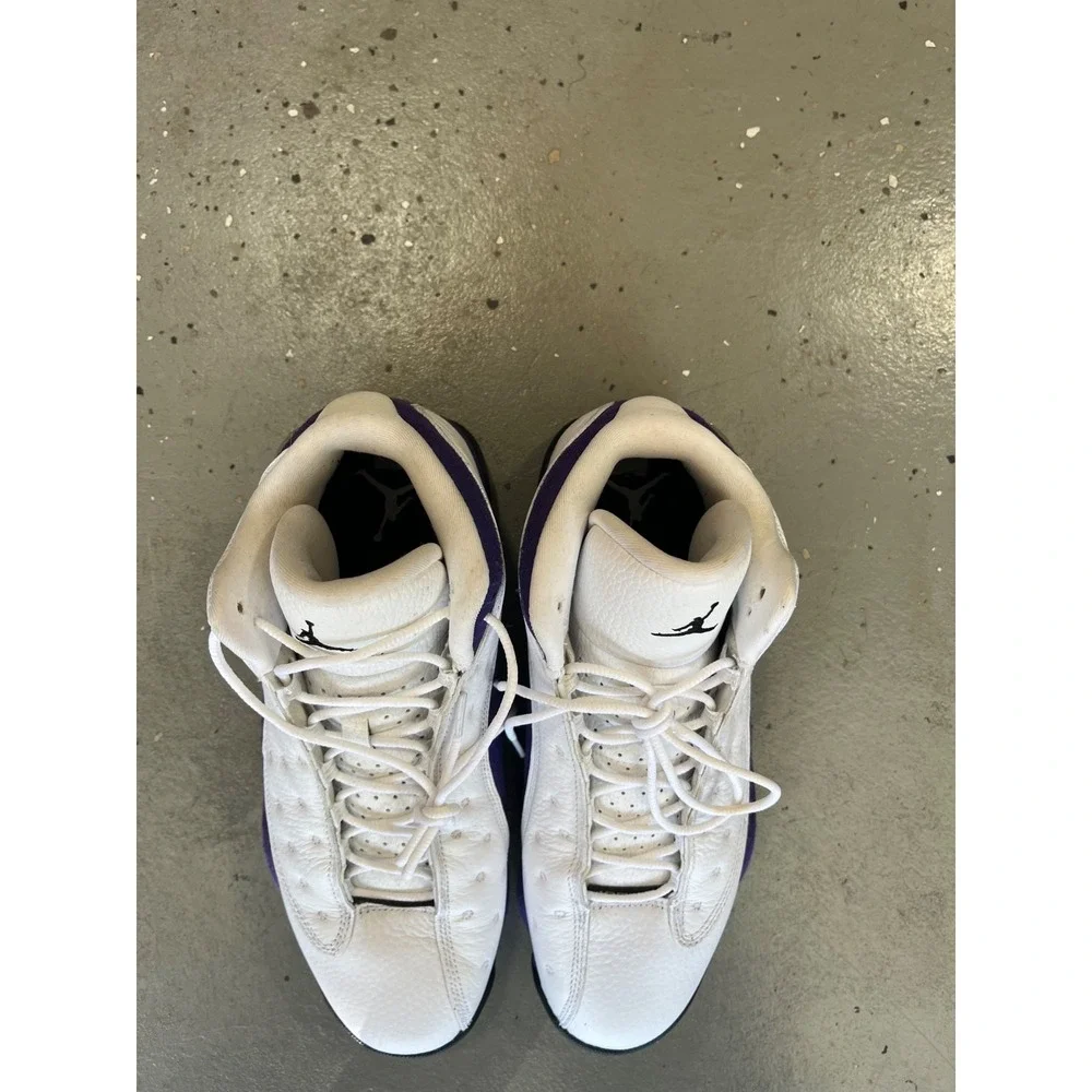 Nike Air Jordan 13 Retro Lakers Shoes Mens 11 White Purple  Sneakers 414571-105